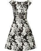 Oscar de la Renta Printed Cotton-Twill Dress - Lyst