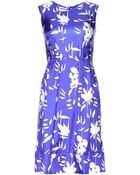 Marni Floral-Print Silk Dress - Lyst