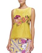 Etro Sleeveless Embroidered Lace Top - Lyst