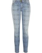 Current/Elliott The Stiletto Paisley-Print Low-Rise Skinny Jeans - Lyst