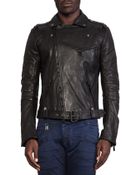Balmain Leather Jacket - Lyst
