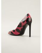 Saint Laurent 'Paris' Heart Print Pumps - Lyst
