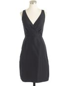 J.Crew Petite Liza Dress In Slub Silk - Lyst