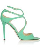 Jimmy Choo Lang Patent-Leather Sandals - Lyst