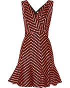 Matthew Williamson Fluted Jacquard Dress - Lyst