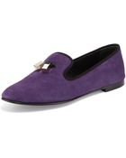 Giuseppe Zanotti Metallic Tassel Suede Loafer - Lyst