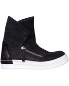 Cinzia Araia Naomi Leather And Suede High-Top Sneakers - Lyst