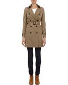 Barneys New York Double-Breasted Trench Coat - Lyst