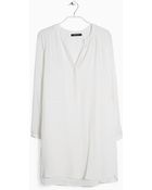 Mango Shirt Dress - Lyst