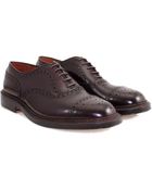 Alden Derby In Pelle Traforata - Lyst