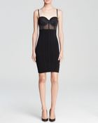 Guess Sheer Mesh Mix Corset Dress - Lyst