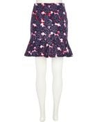 River Island Purple Floral Print Flute Hem Mini Skirt - Lyst