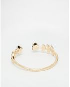 Asos Open Leaf Cuff Bracelet - Lyst