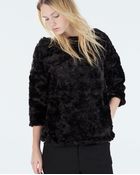 Zara Furry Sweater With Back Zip - Lyst