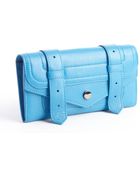 Proenza Schouler Riptide Blue Leather 'Ps1 Continental' Wallet - Lyst