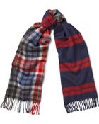 Begg & Co Jura Checked Wool And Angora-Blend Scarf - Lyst