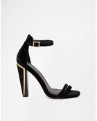 Asos Hard Beats Heeled Sandals - Lyst