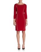 Calvin Klein Rhinestone Detailed Jersey-Knit Dress - Lyst