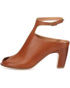 Maison Margiela Low-Heel Peep-Toe Ankle-Strap Bootie - Lyst