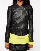 Doma Moto Leather Jacket With Zips - Lyst