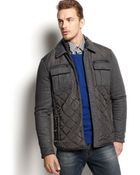 Michael Kors Quilted Mixed Media Jacket - Lyst