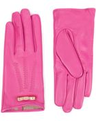 Ted Baker Bow Detail Leather Gloves - Lyst