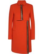 Kenzo Double Faced Textured Crepe Coat - Lyst