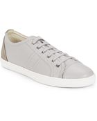 Dolce & Gabbana Suede-Trimmed Leather Sneaker - Lyst