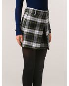 McQ by Alexander McQueen Tartan Pleat Mini Skirt - Lyst