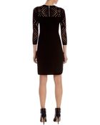 Karen Millen Knit and Mesh Stitch Dress - Lyst