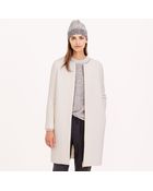 J.Crew Petite Double-cloth Collarless Coat - Lyst
