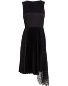 Karen Millen Pleat And Patchwork Dress - Lyst