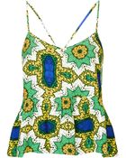 Topshop Kaleidoscope Peplum Suntop - Lyst