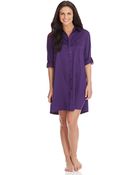 Lauren by Ralph Lauren Silky Roll Sleeve Sleep Shirt - Lyst
