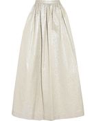 Alice + Olivia Tina Metallic Taffeta Maxi Skirt - Lyst