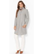 Lauren by Ralph Lauren Twill Wool-Blend Coat - Lyst