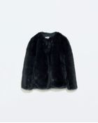 Zara Fur Jacket - Lyst