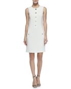 Michael Kors Button-Front Shift Dress - Lyst