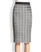 Alexander Wang Textured Plaid Pencil Skirt - Lyst