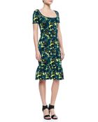 Zac Zac Posen Wren Floral-Print Ruffle-Hem Dress - Lyst
