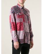 Diesel Patchwork Shirt - Lyst