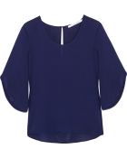 Diane von Furstenberg Nancy Silk-Georgette Top - Lyst