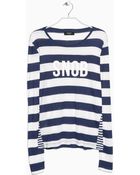 Mango Striped T-Shirt - Lyst