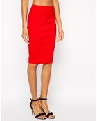 Asos High Waisted Pencil Skirt - Lyst