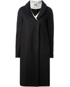 Mm6 By Maison Martin Margiela Shawl Collar Overcoat - Lyst