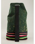 Raf Simons Speckled and Striped Bottom Backpack - Lyst