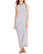 Ralph Lauren Lauren Stripe Sleeveless Maxi Dress - Lyst