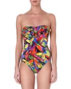 Seafolly Oasis Bandeau Frill Swimsuit - Lyst