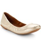 Lucky Brand Elysia Metallic Leather Ballet Flats - Lyst