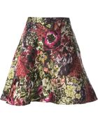 Valentino Floral Print Skirt - Lyst